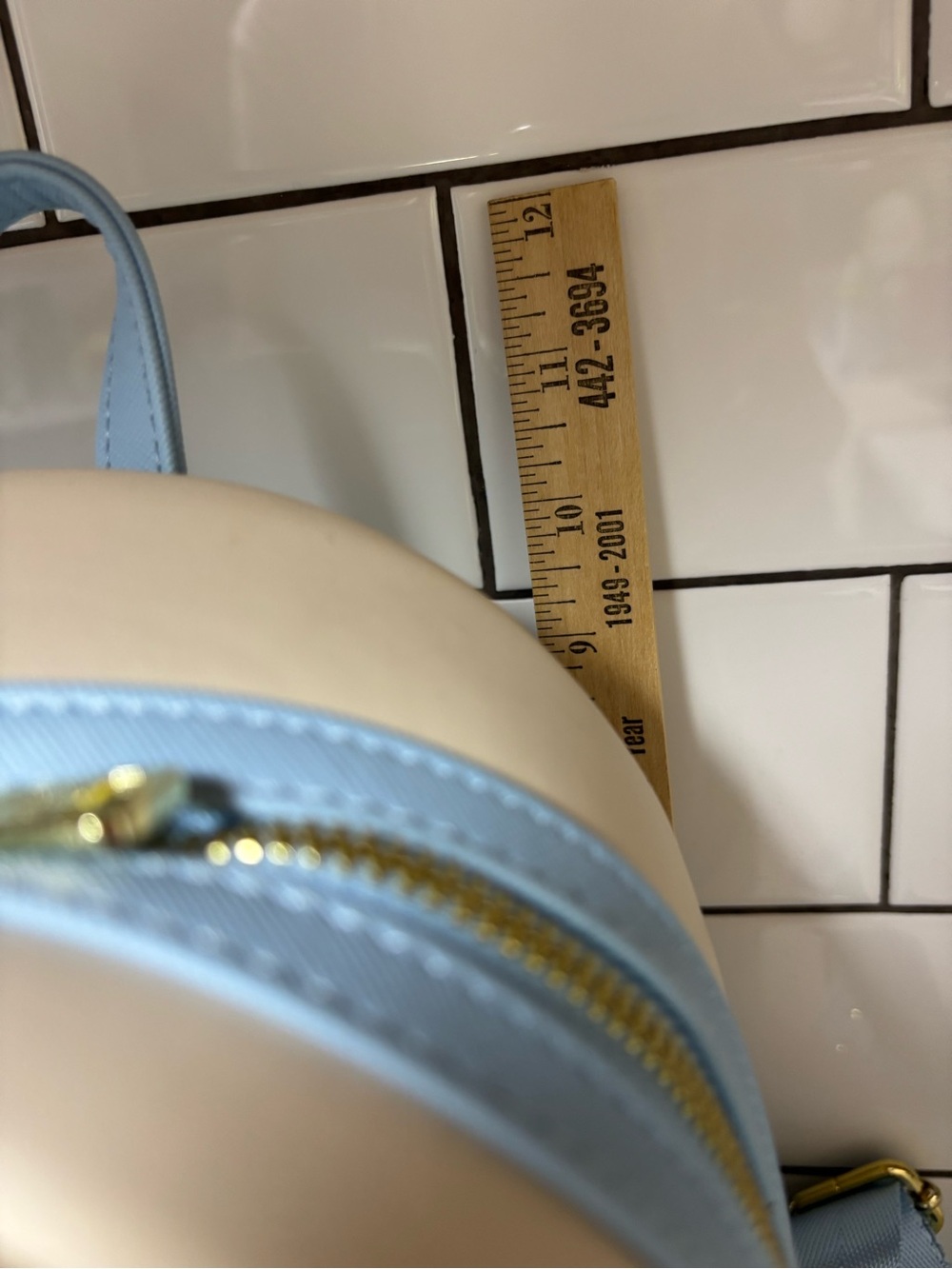 Loungefly Cream & Light Blue Disney Princess Mini Backpack Mint Condition - Picture 8 of 9